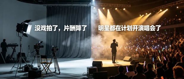 没戏拍了,片酬降了,明星扎堆计划开演唱会了